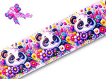 LBP07057 - Listón Impreso de 7,5 cm - Oso Panda (por metro)