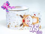 LBP27467 - Listón Estampado de 7,5 cm - Navidad (por tira)