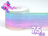 LBM07015 - Listón Metalico de 7,5 cm - Arcoiris (por metro)