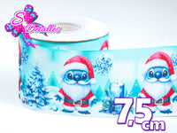 LBP27439 - Listón Estampado de 7,5 cm - Navidad (por metro)