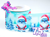 LBP27439 - Listón Estampado de 7,5 cm - Navidad (por metro)