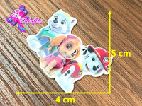 CM00146 - Resina de 4cm x 5cm - Paw Patrol