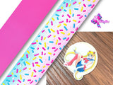 PXQ00232 - 1 Listón Estampado + 1 Listón Unicolor + 1 Resina para Moño