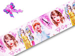 LBP07207 - Listón Estampado de 7,5 cm - Taylor Swift (por metro)