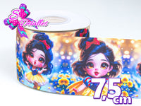 LBP07067 - Listón Impreso de 7,5 cm - Blancanieves (por metro)