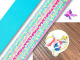 PXQ00234 - 1 Listón Estampado + 1 Listón Unicolor + 1 Resina para Moño