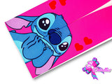 LBP07378 - Listón Estampado de 7,5 cm - Lilo y stitch (por tira)