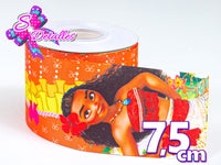 LBP07106 - Listón Impreso de 7,5 cm - Moana (Tira de 81 cm)