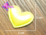 CMS30196 - Vinil de 3cm x 3cm - Corazon Amarillo