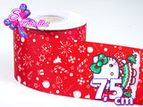 LBP27442 - Listón Estampado de 7,5 cm - Navidad (Tira)