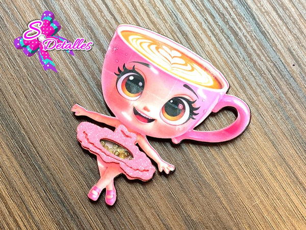 CMS10070 - Shaker de 7cm x 7cm - Ballerina Cappuccina