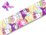 PXQ00154 - 1 Listón Estampado + 1 Listón Unicolor + 1 Resina para Moño