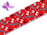 LBP07298 - Listón Estampado de 7,5 cm - Volleyball (por metro)