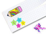 LBP07090 - Listón Estampado  de 7,5 cm - Clases (Tira de 82 cm)