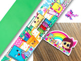 PXQ00038 - 1 Listón Estampado + 1 Listón Unicolor + 1 Resina para Moño