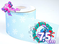 LBP27443 - Listón Estampado de 7,5 cm - Navidad (Tira)