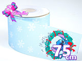 LBP27443 - Listón Estampado de 7,5 cm - Navidad (Tira)