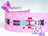 LBP27471 - Listón Estampado de 7,5 cm - Navidad (por metro)