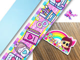 PXQ00039 - 1 Listón Estampado + 1 Listón Unicolor + 1 Resina para Moño
