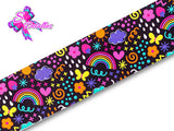 LBP07159 - Listón Estampado de 7,5 cm - Arcoiris (por metro)
