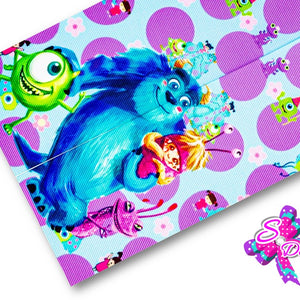 LBP07353 - Listón Estampado de 7,5 cm - Monster (por tira)