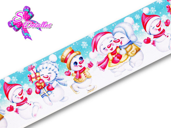 LBP27426 - Listón Estampado de 7,5 cm - Navidad (por metro)