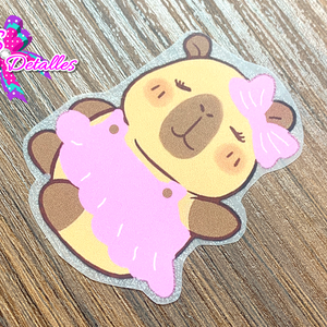 PDTF0002 - Planchable DTF de 4cm x 5cm - Capibara Bailarina