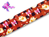 LBP06033 - Listón Estampado de 5,0 cm - Vaquera (por metro)