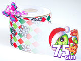 LBP27444 - Listón Estampado de 7,5 cm - Navidad (Tira)