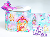 LBP27473 - Listón Estampado de 7,5 cm - Navidad (por metro)a)