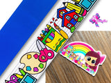 PXQ00043 - 1 Listón Estampado + 1 Listón Unicolor + 1 Resina para Moño