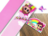 PXQ00044 - 1 Listón Estampado + 1 Listón Unicolor + 1 Resina para Moño