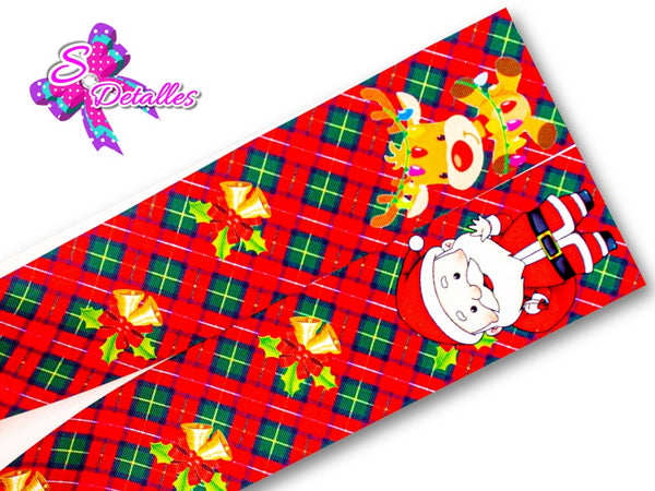 LBP27447 - Listón Estampado de 7,5 cm - Navidad (Tira)