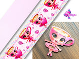 PAQ01220 - 1 Listón Estampado + 1 Listón Unicolor + 1 Shaker Grande para Moño