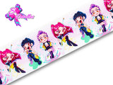 LBP07299 - Listón Estampado de 7,5 cm - Huntrix (por metro)