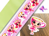 PXQ00045 - 1 Listón Estampado + 1 Listón Unicolor + 1 Resina para Moño