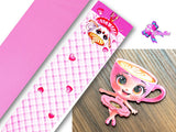 PAQ01221 - 1 Listón Estampado + 1 Listón Unicolor + 1 Shaker Grande para Moño