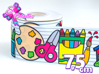 LBP07170 - Listón Impreso de 7,5 cm - Clases (por metro)