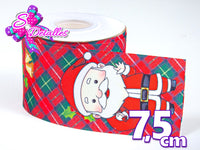 LBP27447 - Listón Estampado de 7,5 cm - Navidad (Tira)