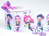 LBP07299 - Listón Estampado de 7,5 cm - Huntrix (por metro)