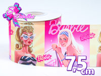 LBP07451 - Listón Impreso de 7,5 cm - Barbie (por metro)