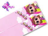 PXQ00374 - 1 Listón Estampado + 1 Listón Unicolor + 1 Resina para Moño
