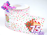 LBP27448 - Listón Estampado de 7,5 cm - Navidad (Tira)