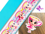 PXQ00049 - 1 Listón Estampado + 1 Listón Unicolor + 1 Resina para Moño