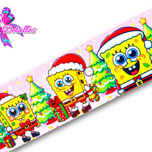 LBP27477 - Listón Estampado de 7,5 cm - Navidad (por metro)