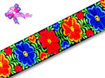 LBP06071 - Listón Estampado de 5,0 cm - Flores (por metro)
