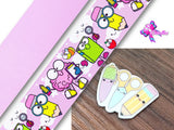 PXQ00404 - 1 Listón Estampado + 1 Listón Unicolor + 1 Resina para Moño
