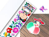 PXQ00604 - 1 Listón Estampado + 1 Listón Unicolor + 1 Resina para Moño