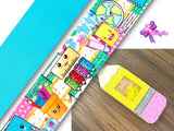 PAQ01179 - 1 Listón Estampado + 1 Listón Unicolor + 1 Shaker Grande para Moño