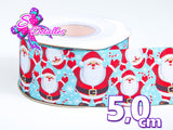 LBP26144 - Listón Estampado de 5,0 cm - Navidad (por metro)